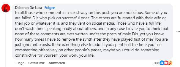 Der Kommentar von Deborah de Luca