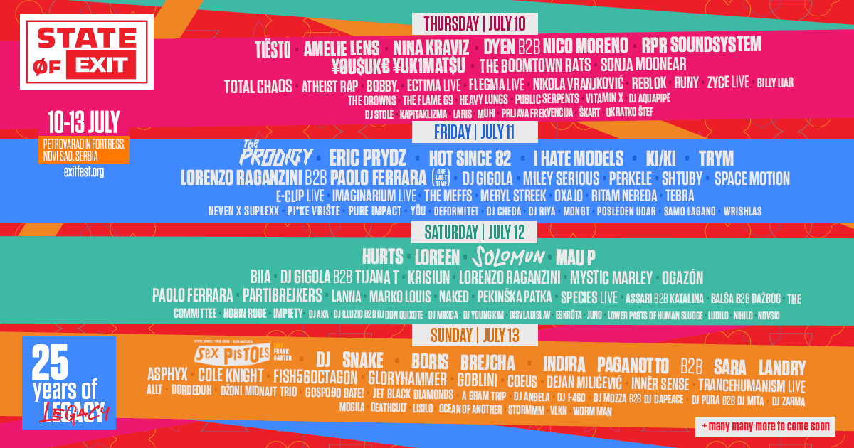 EXIT Festival Line-up